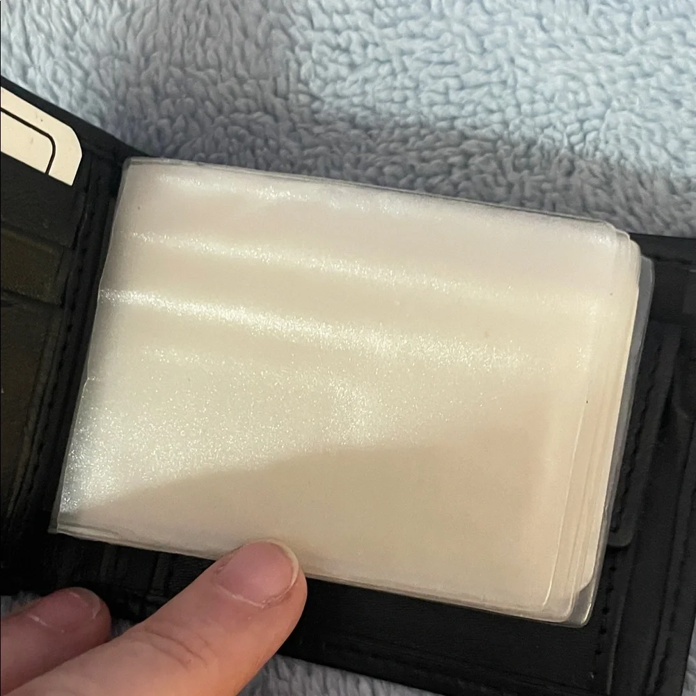 New Mens Marshal Black cowhide’ Leather Bi-Fold Wallet